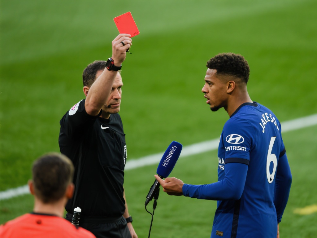 在最近的一场比赛中，切尔西球员雅克松因一