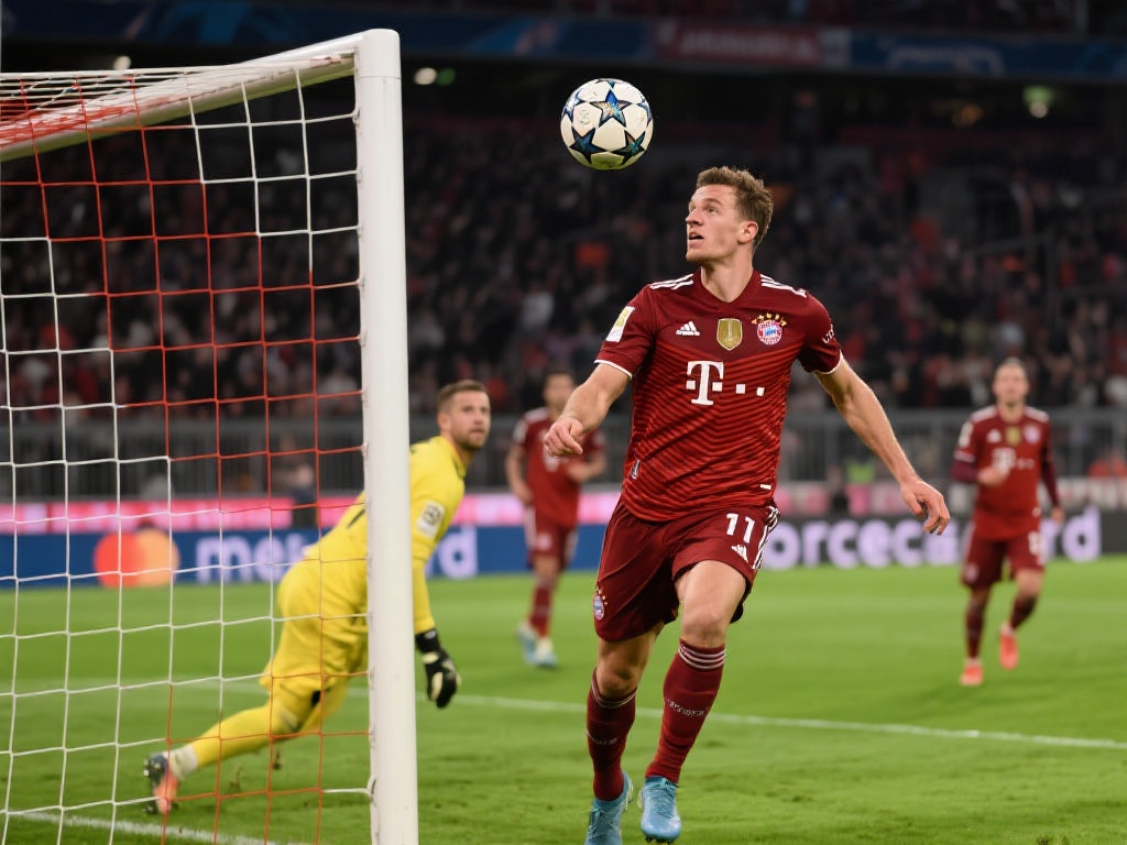 比赛进行到下半场，拜仁慕尼黑一度陷入被动